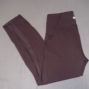 Lululemon Mauve Purple Mesh Cutout Leggings
